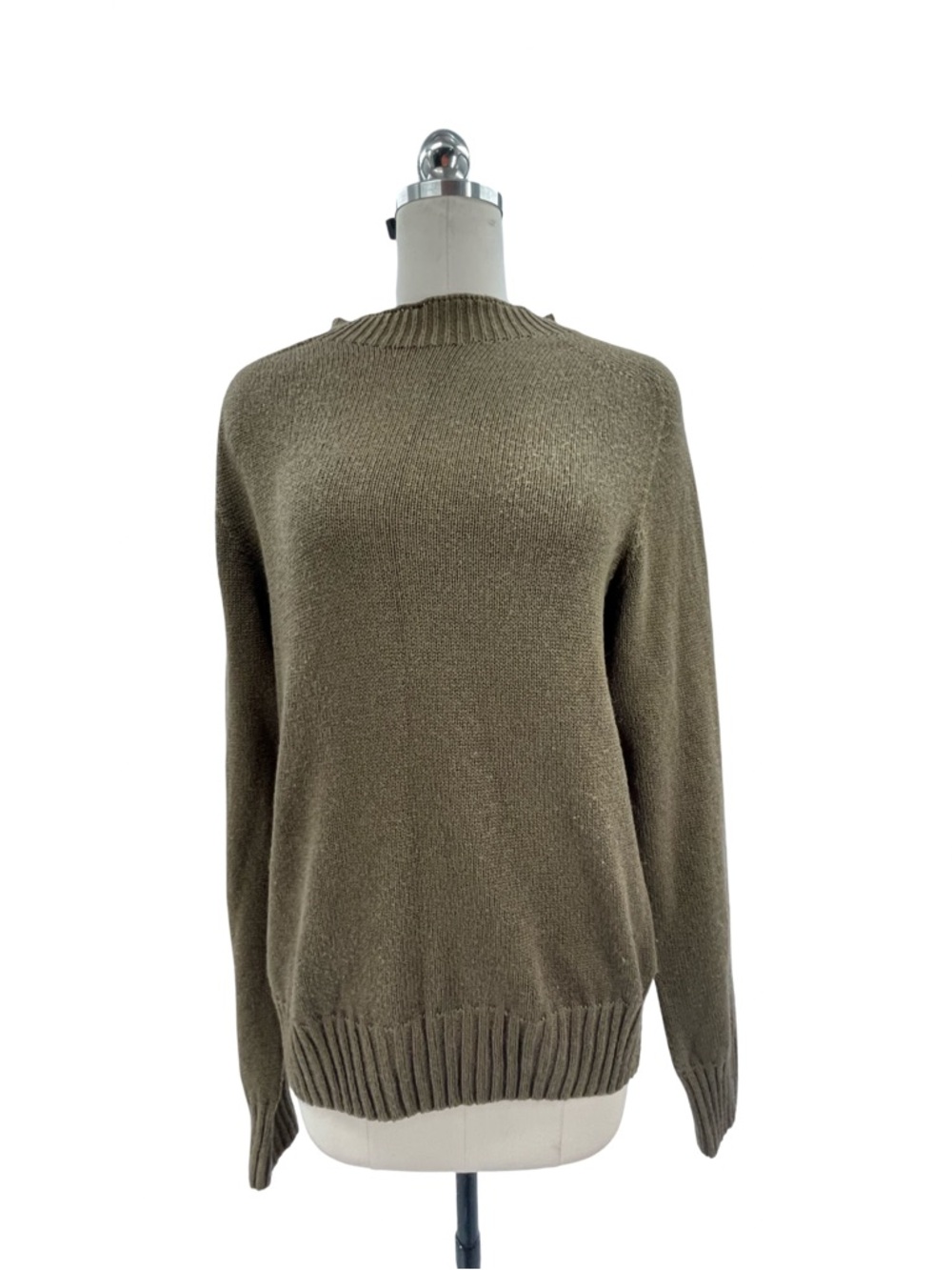 Margaret Howell Margaret Howell Olive Cashmere Cotton Crew Neck Jumper Size XS